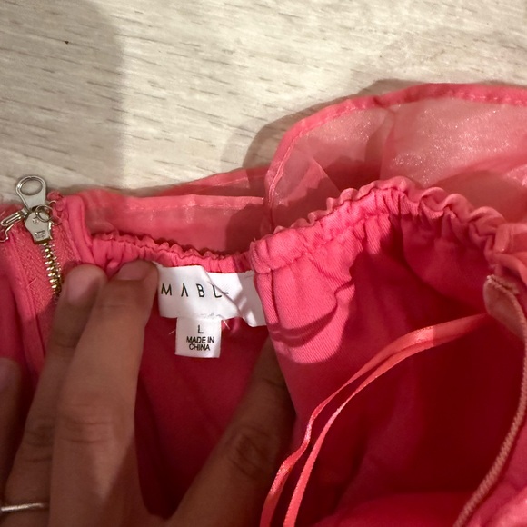 MABLE Coral/pink Strapless Dress - Picture 2 of 3